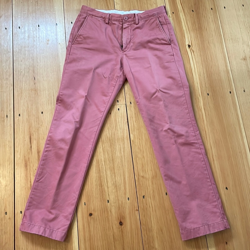 Jcrew nantucket red slim straight fit chinos 30*30